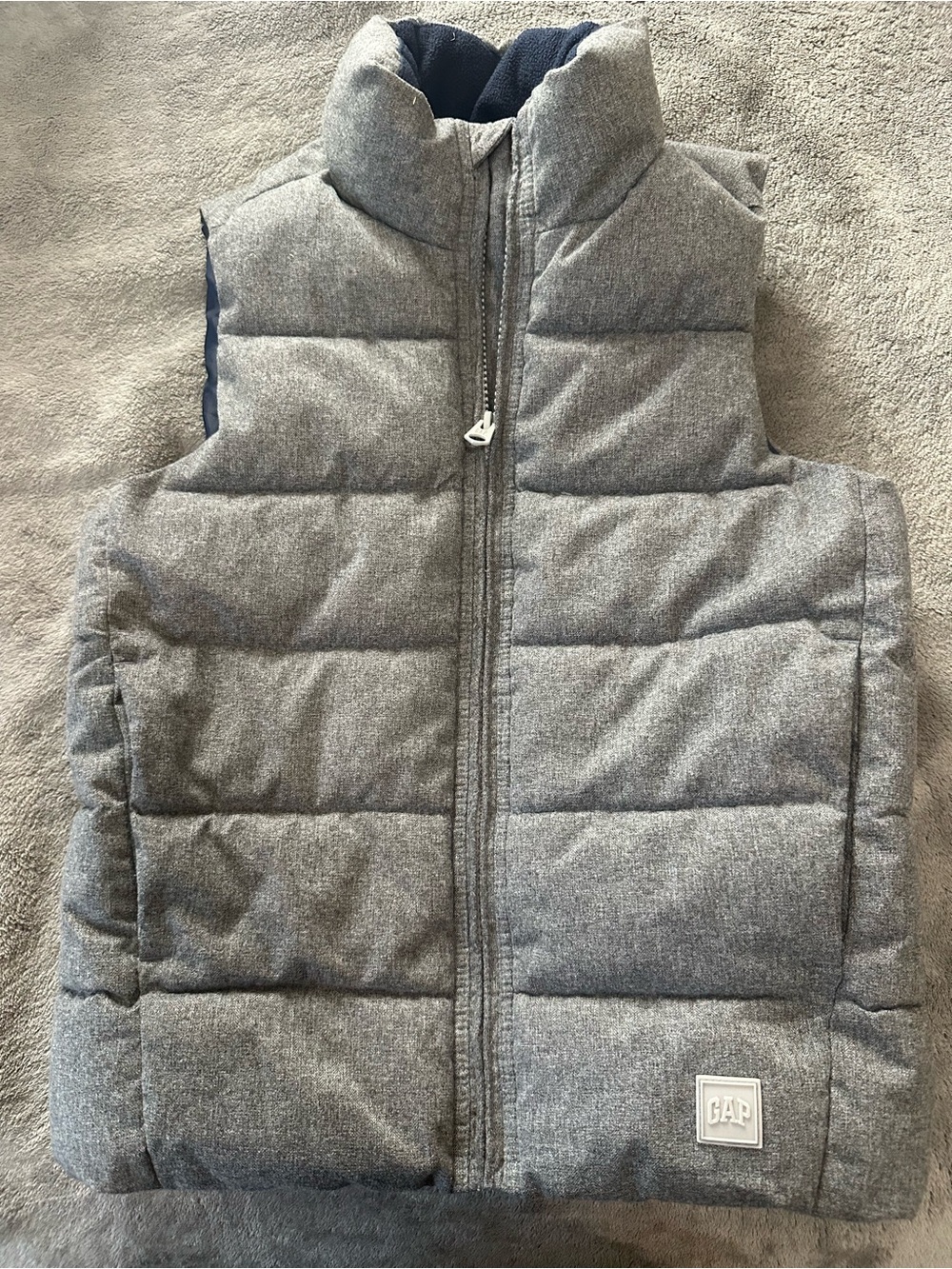 GAP Kids Gray Quilted Puffer Vest